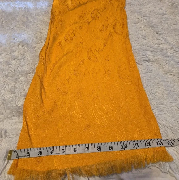 NWT Zara Orange Paisley Jumpsuit with Metal Clasps Size S - Picture 9 of 16